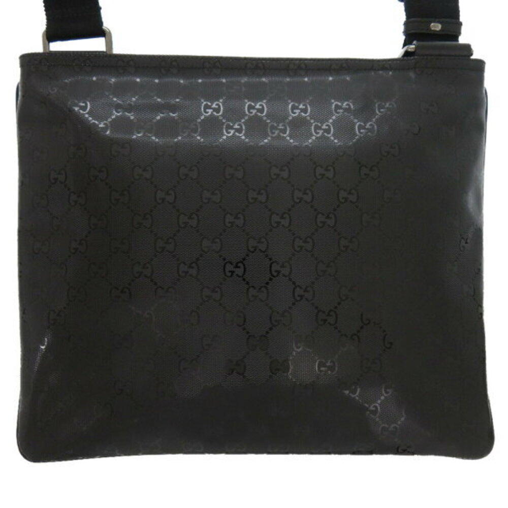 Gucci Imprime canvas leather black shoulder bag